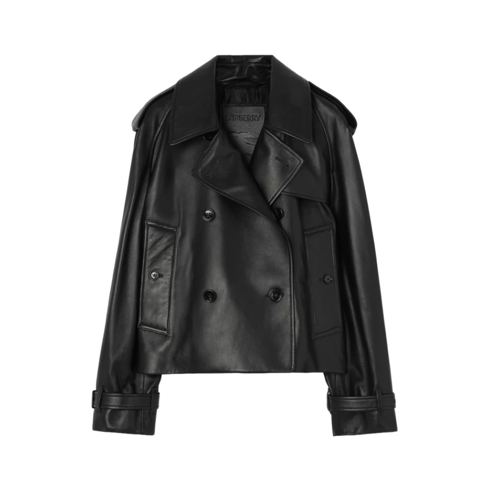 BURBERRY | Black leather Mayfair cropped trench jacket | Women | 8 - Bild 3