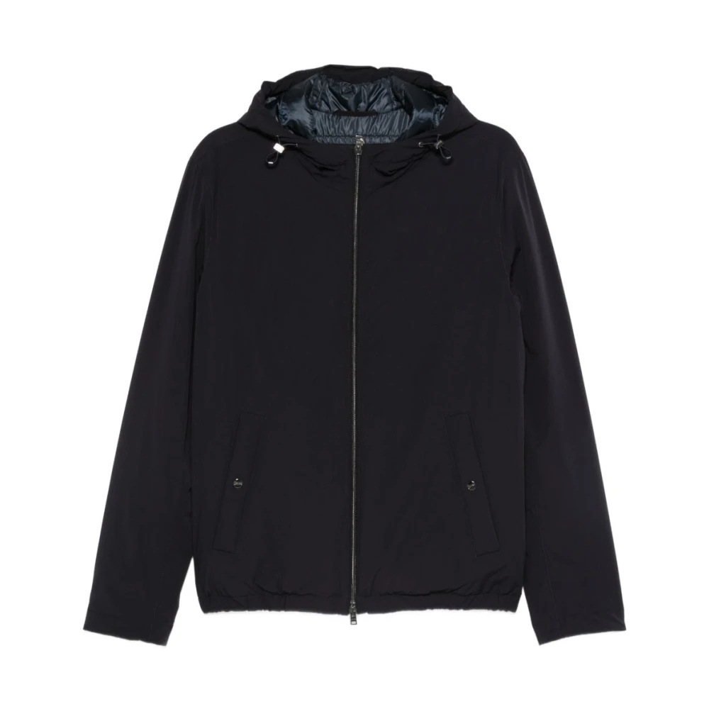 Herno Herren Blau - Er Reißverschluss Packbar Cappuccio Mantel - Jackets - 3XL