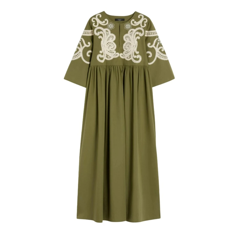 Weekend Max Mara Damen Grün - Weiches Kleid Aus Baumwoll-Popeline - Dresses - Xs
