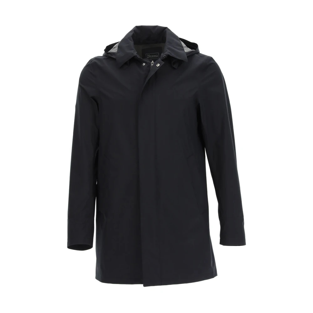 Herno Herren Schwarz - Abnehmbare Laminar Hoodie- Größe 48 - Coats - K - Xl