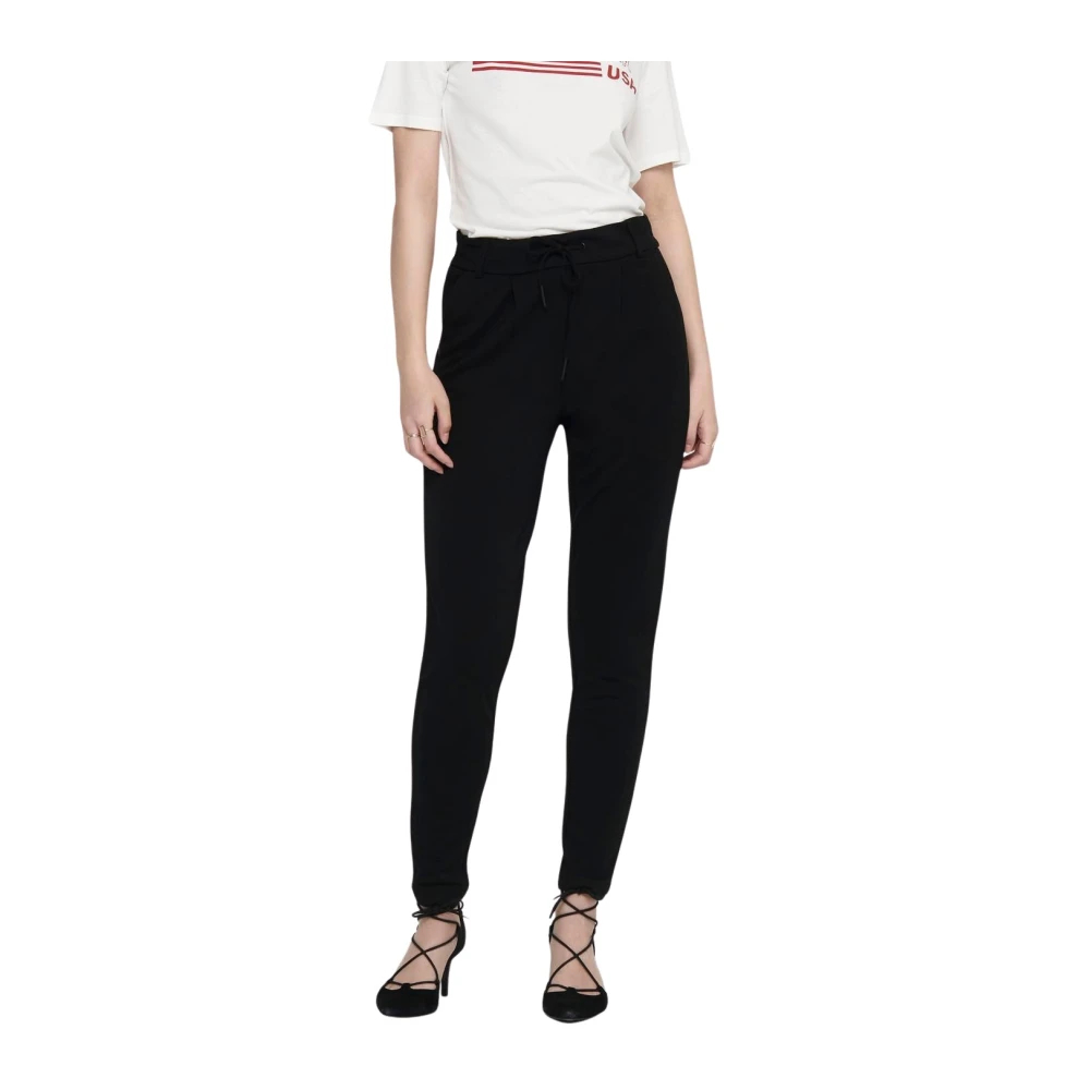 Only Damen Schwarz Stoffhose Poptrash 15115847 Regular Fit - Bild 13