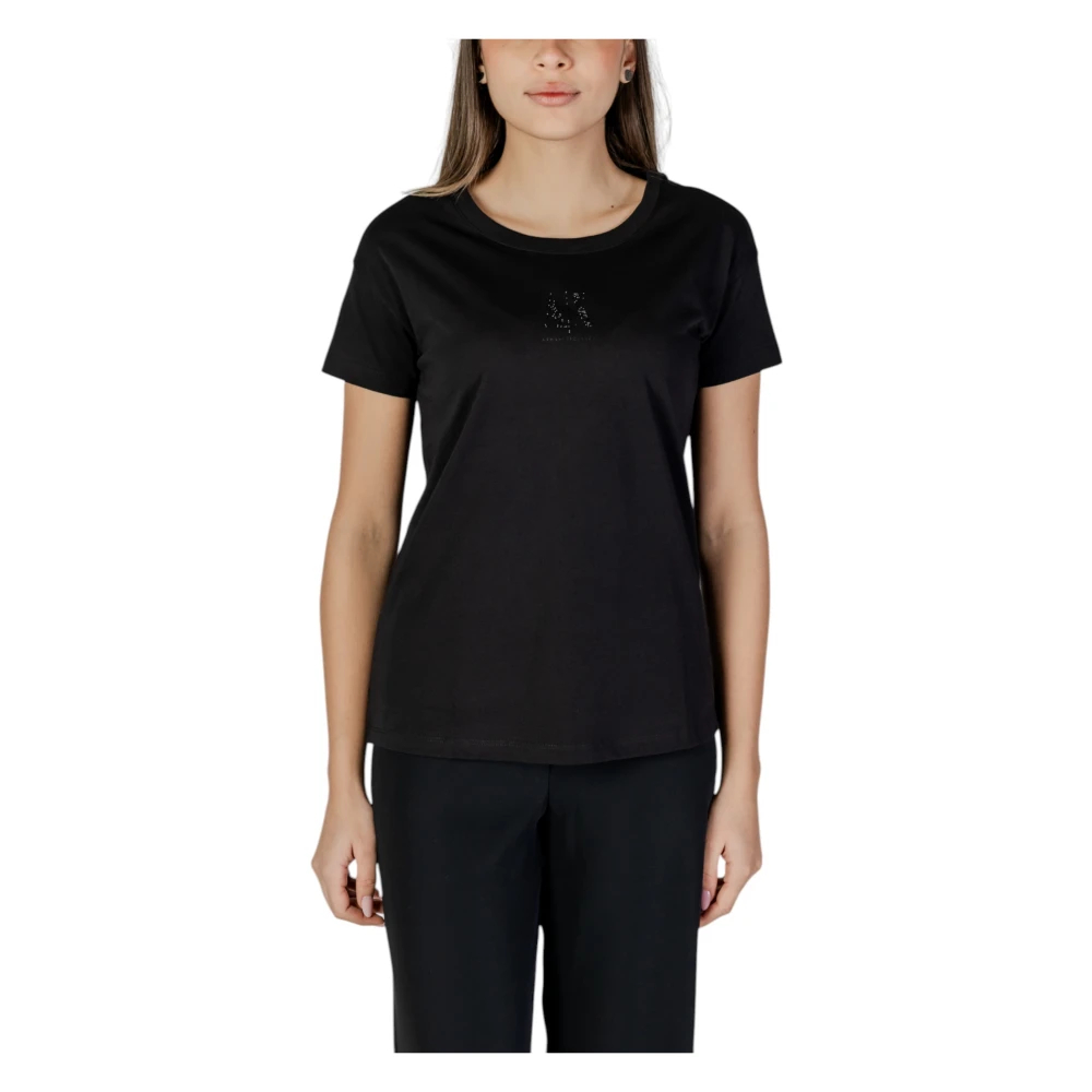 Armani Exchange - Schwarzes Baumwoll-T-Shirt Für Frauen - Tops - Damen - Schwarzk - Xs - Bild 7