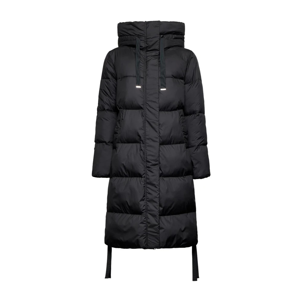 Silvian Heach Damen Schwarz - Technische Daunenjacke Mit Kapuze Und Kordelzug - Coats - K -L