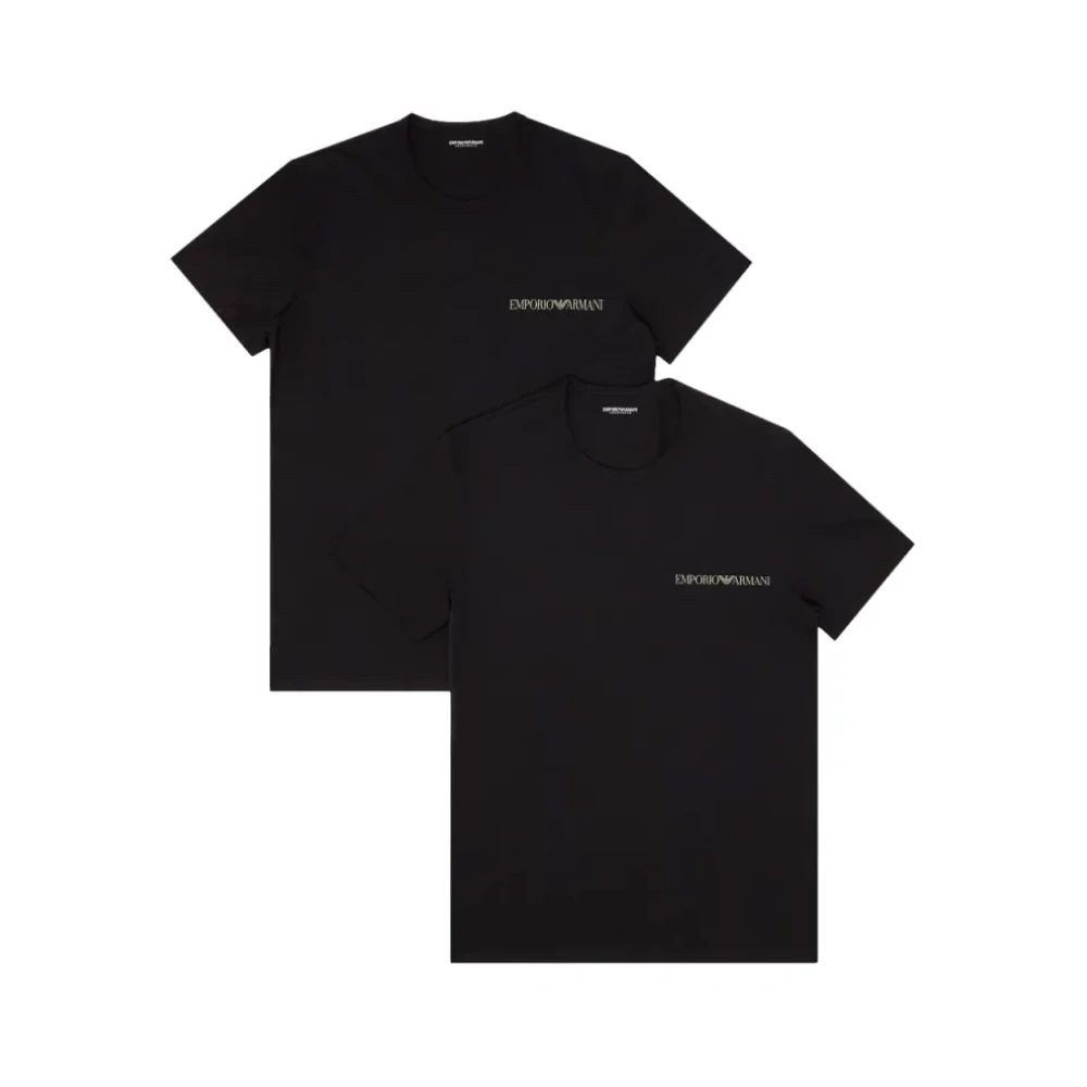 Ea7 Emporio Armani Herren Black,Black T-Shirt 2-Pack Crew Neck T-Shirt Black/ Black Mittel - Bild 3
