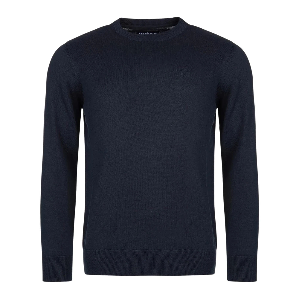 Barbour Herren Blau - Pima Baumwolle Rundhals-Pullover - Knitwear - S