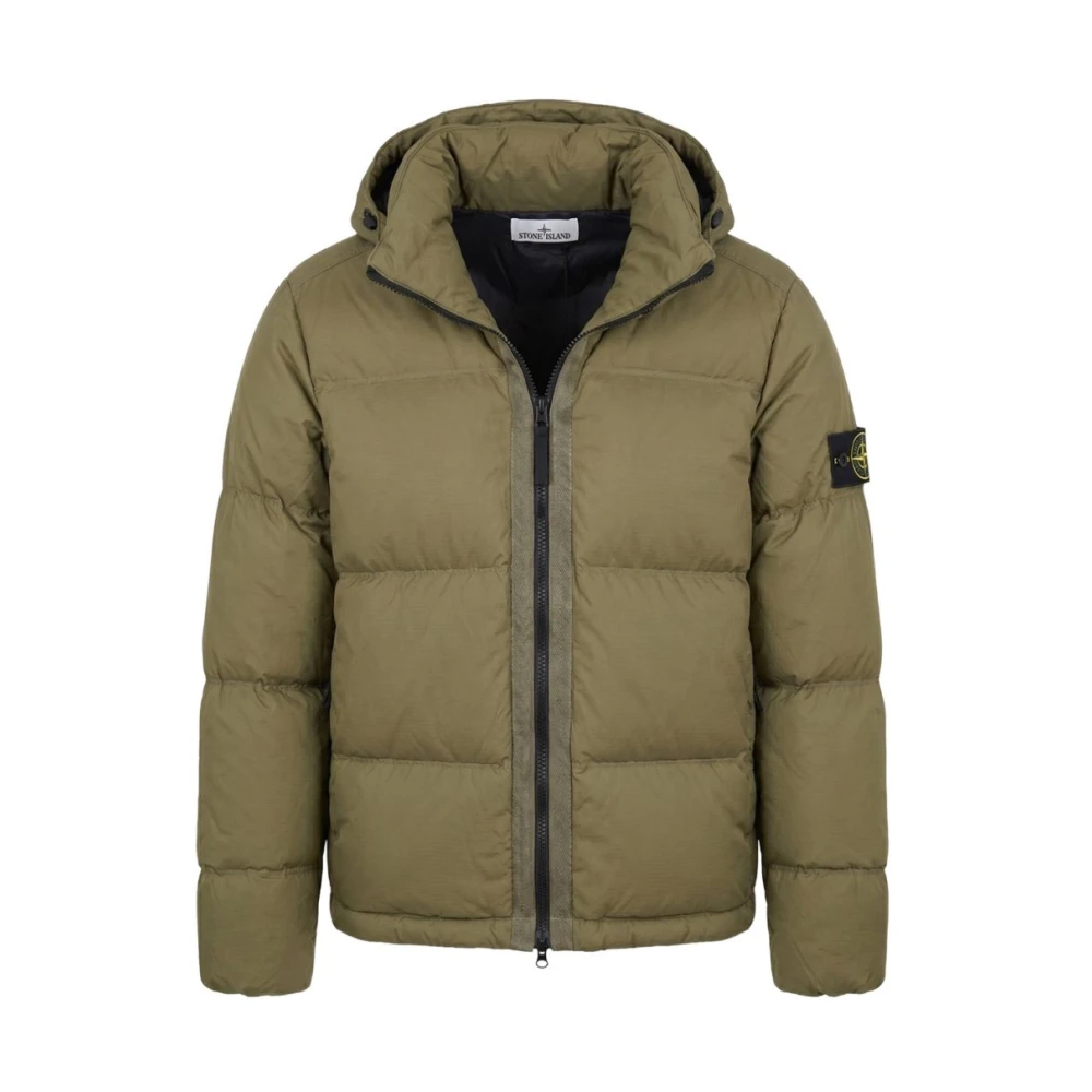 Stone Island Grün Stone Island_militärgrüne Daunenjacke Aus Mattem Ripstop-Nylon Mit Abnehmbarer Kapuze_grün_m_mann - Bild 3
