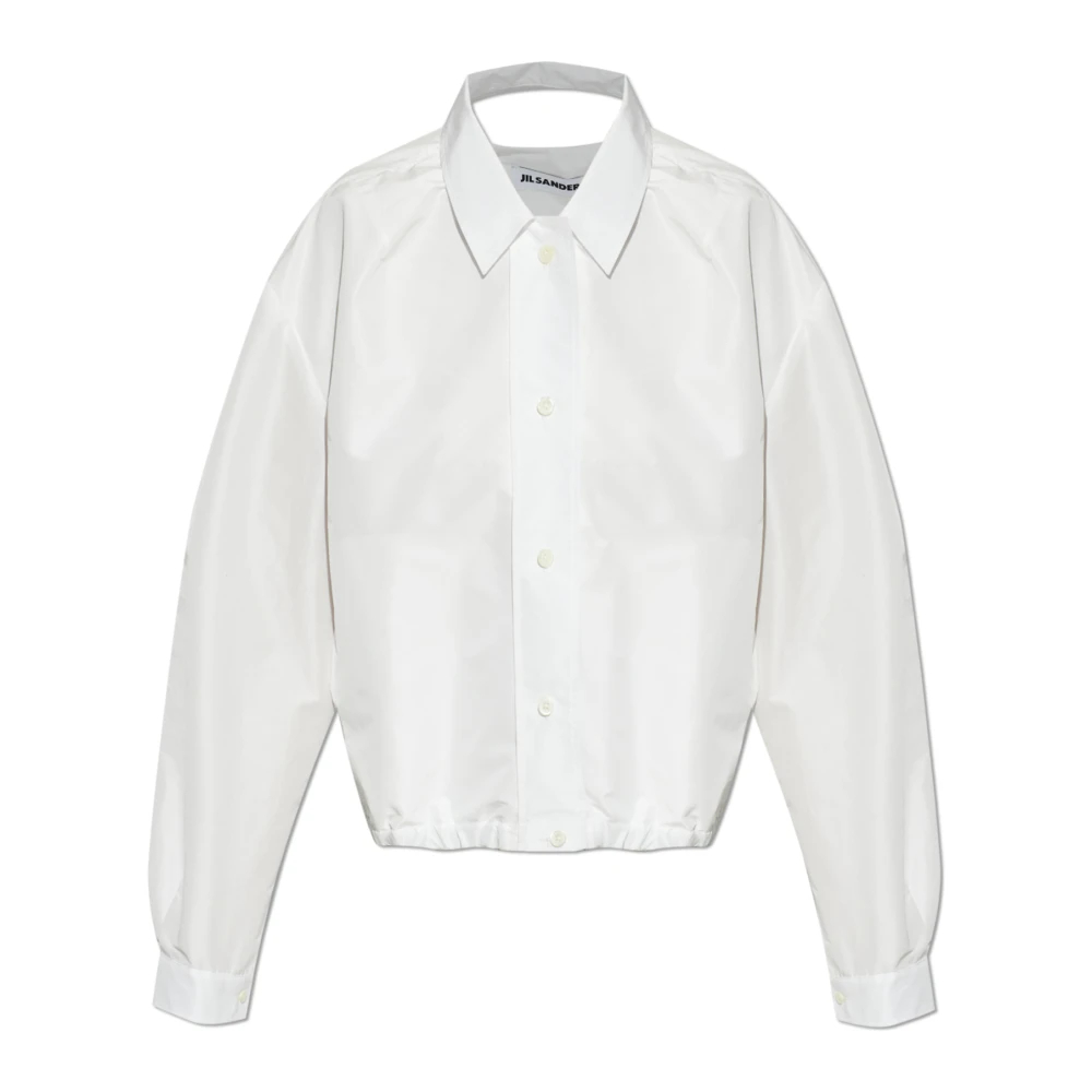 Jil Sander Damen Weiß - Leichte Jacke Mit Kordelzug - Jackets - Xl