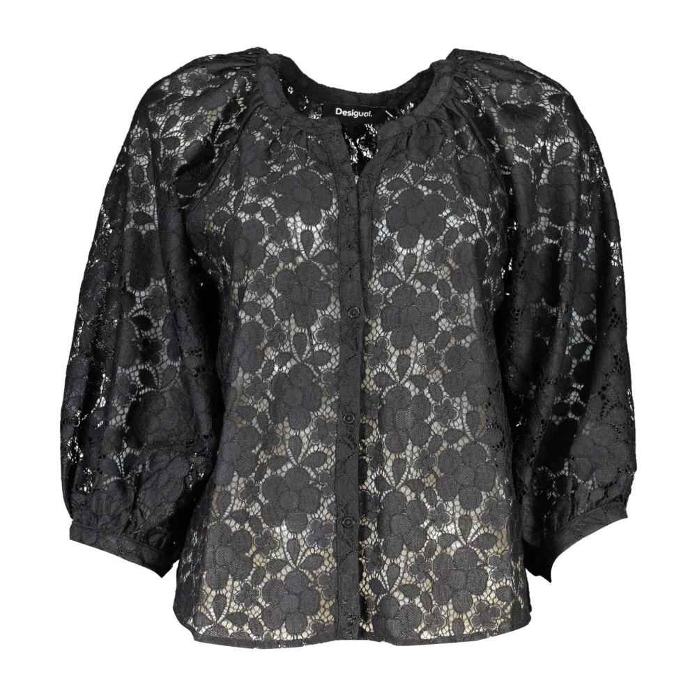 Desigual Damen Schwarz - E Bluse Mit Langen Ärmeln - Blouses & Shirts - K -S