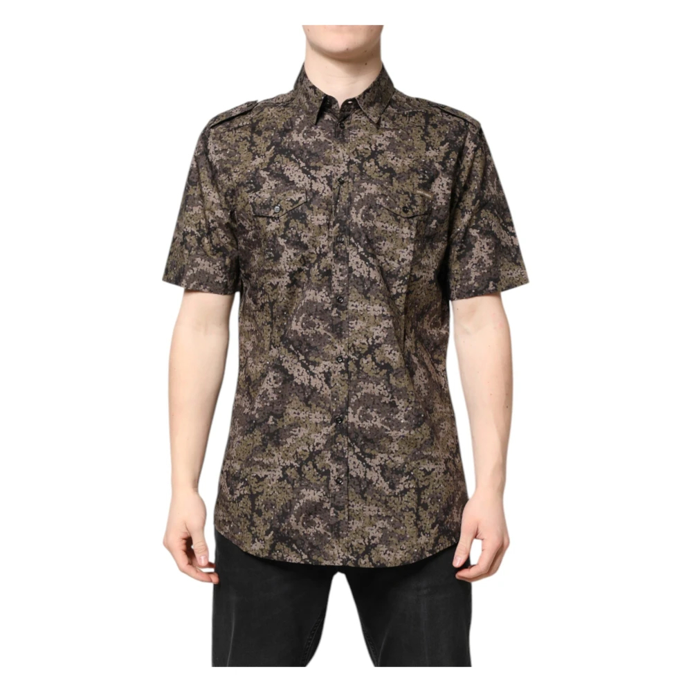 Dolce & Gabbana Herren Multicolor - Gold Casual Hemd - Shirts - Mehrfarbig - Xs
