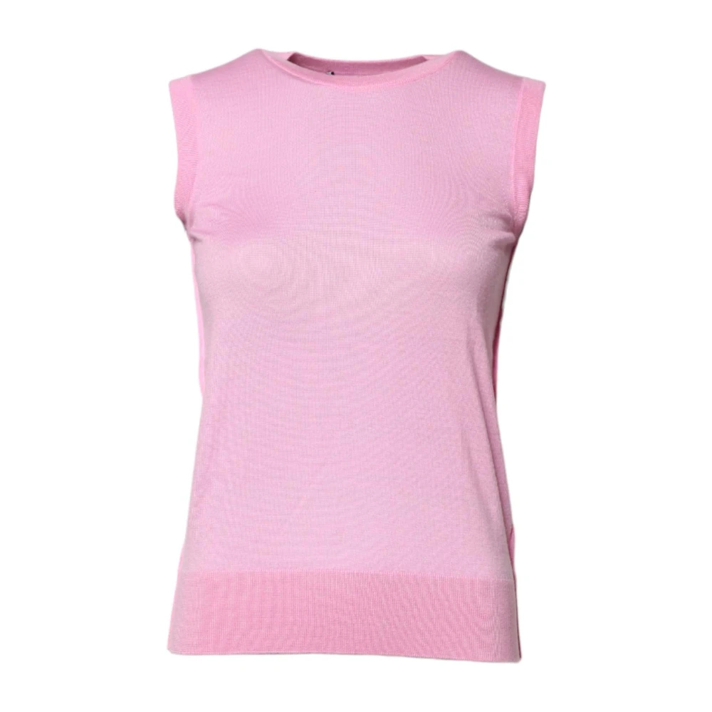 Dolce & Gabbana Damen Rosa - Kaschmir Ärmelloses Tanktop - Knitwear - 2XS