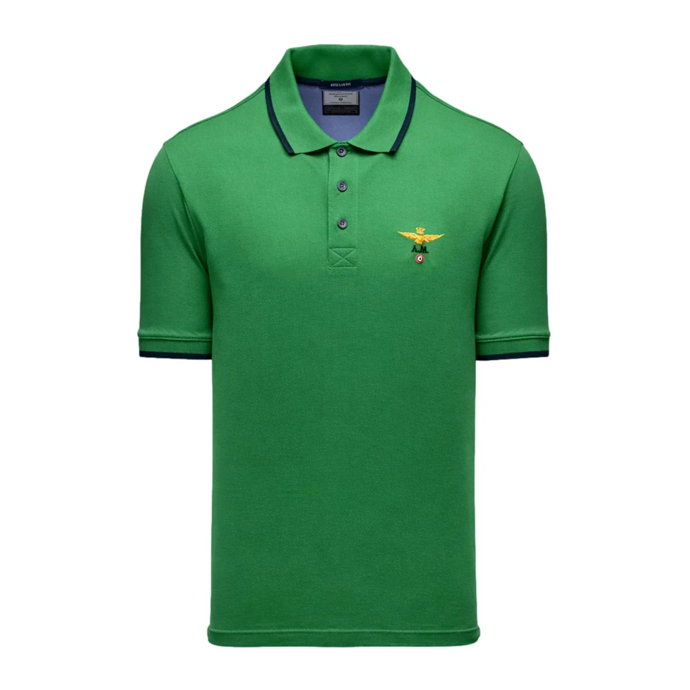 Aeronautica Militare Herren Grün - Polo Aus Baumwoll-Piqué - Tops - 2XL
