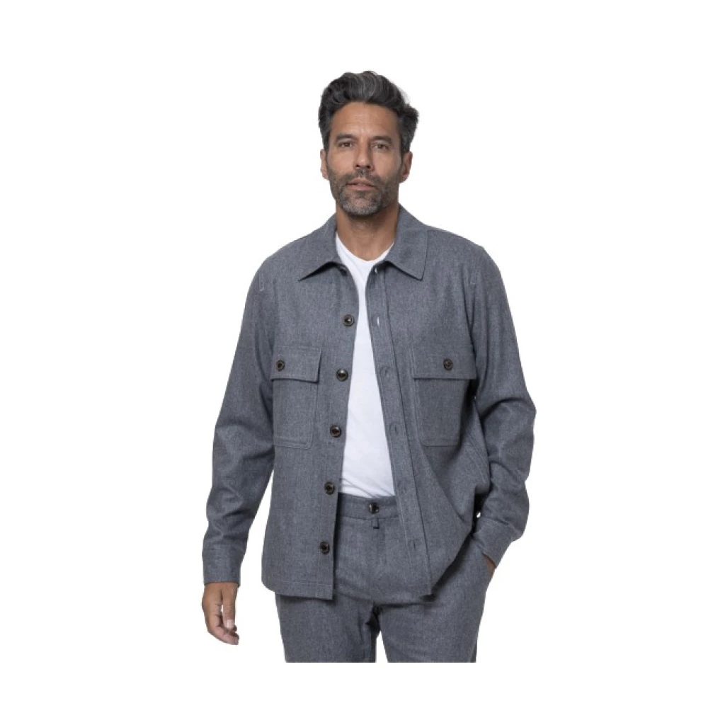 Jacob Cohën Damen Grau - Es Flanell-Overshirt - Jackets - L