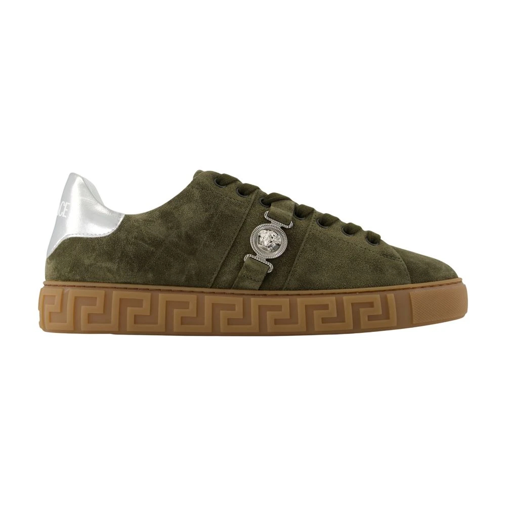 Versace Herren Grün - Greca Embellished Sneakers - Shoes - 40 Eu