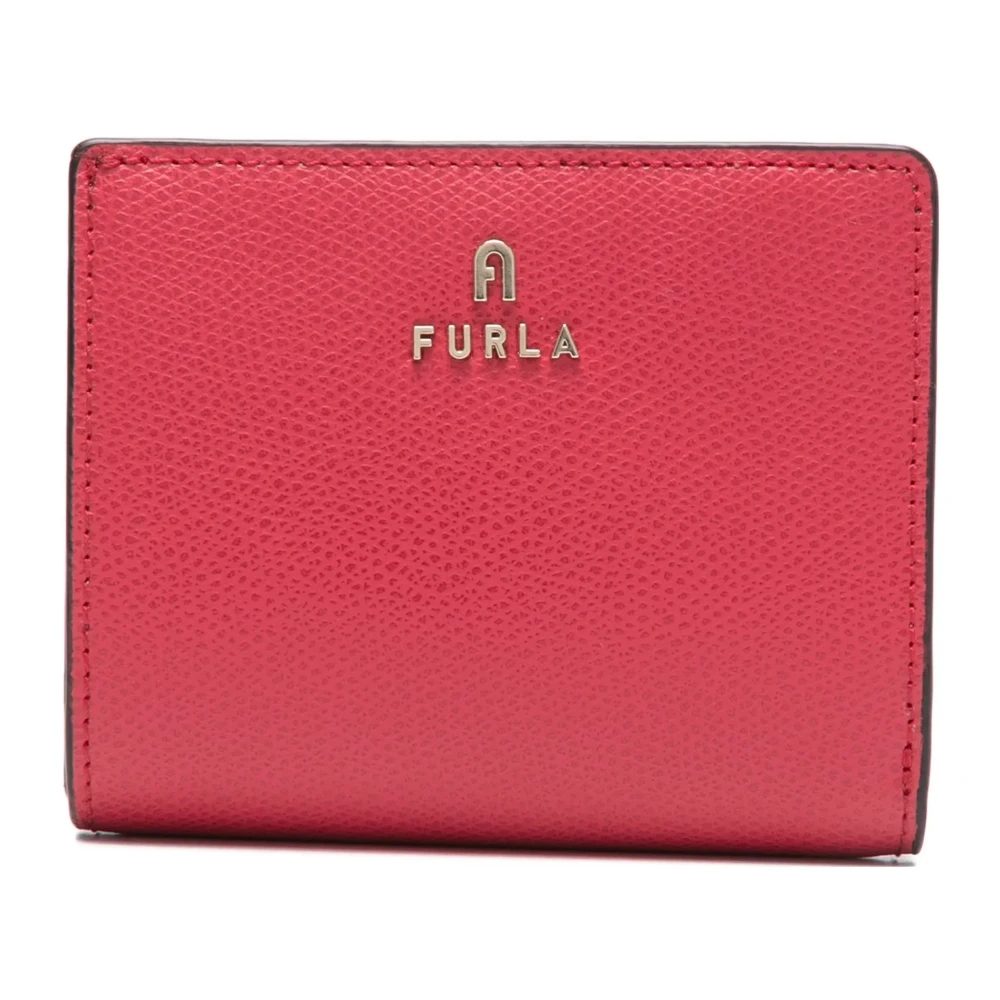 Furla Damen Rot Camelia Kompaktes Portemonnaie S Ruby Strukturiertes Leder - Bild 3