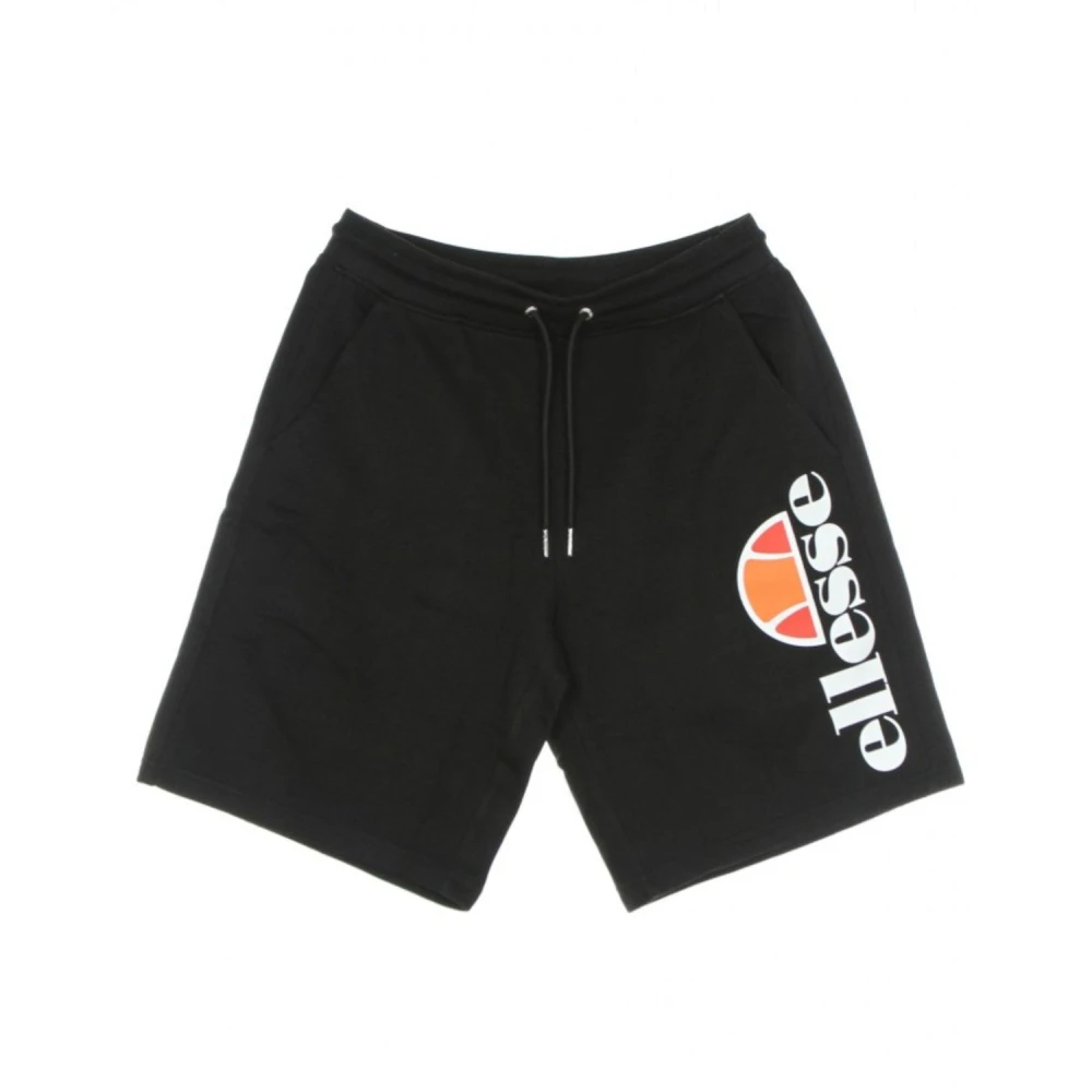 Ellesse Herren Schwarz - E Verlängerte Logo-Shorts - Shorts - K -Xl