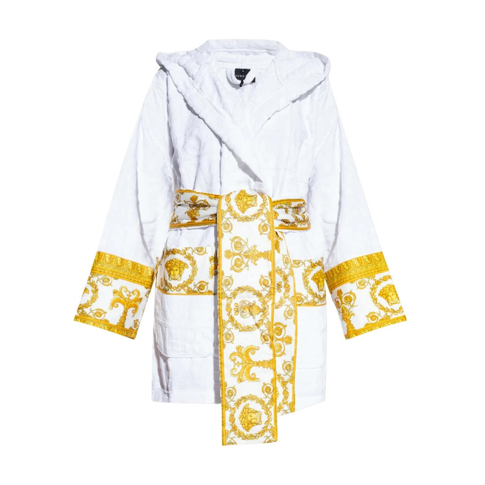 Versace Damen Weiß - I Love Baroque Bademantel - Nightwear & Lounge - M