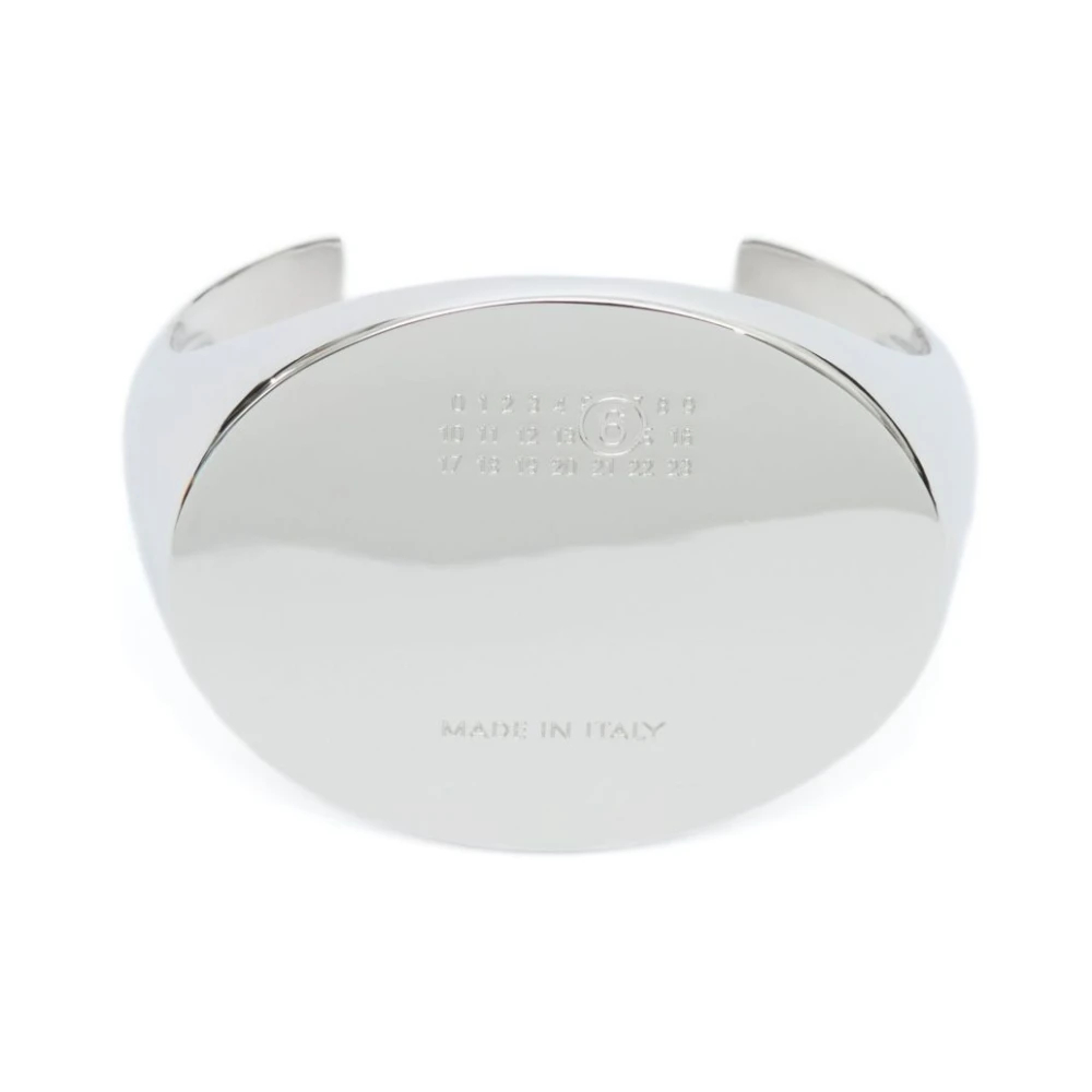 Mm6 Maison Margiela Damen Grau - Numeric Plaque Open Cuff - Accessories - M