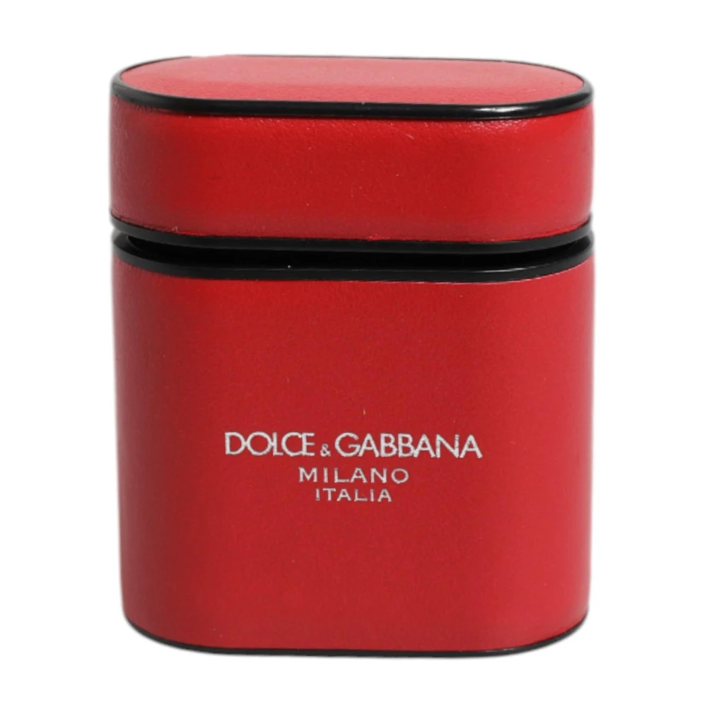 Dolce & Gabbana Herren Rot - Es Leder Airpods Hülle - Accessories - One Size