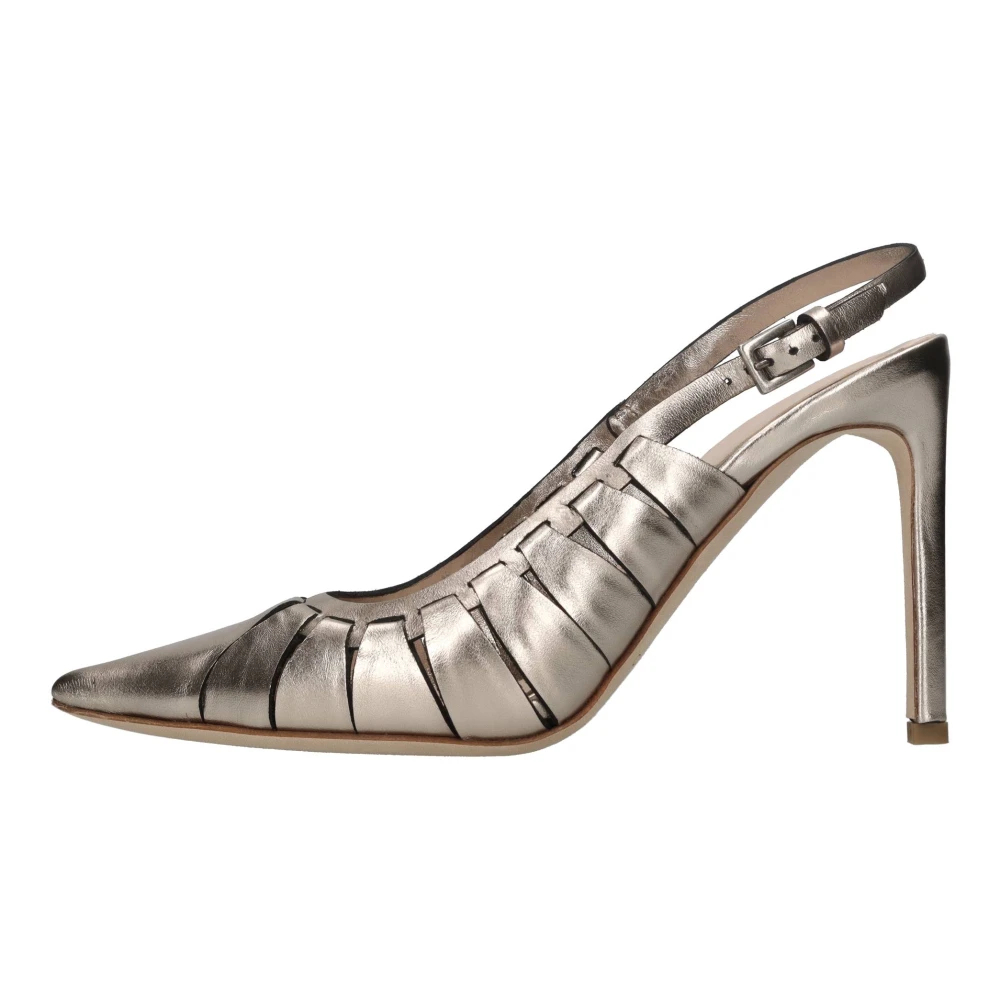 Del Carlo Damen Grau - 11509 Mirrorpirite Slingback Pump - Shoes - 36 Eu