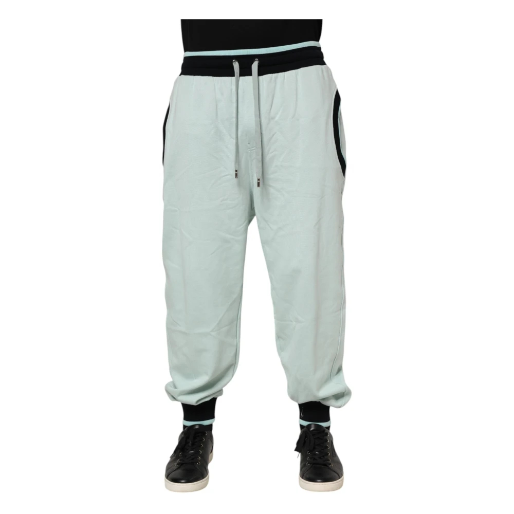 Dolce & Gabbana Herren Grün - Hellgrüne Baumwoll-Jogger-Sweatpants - Trousers - M