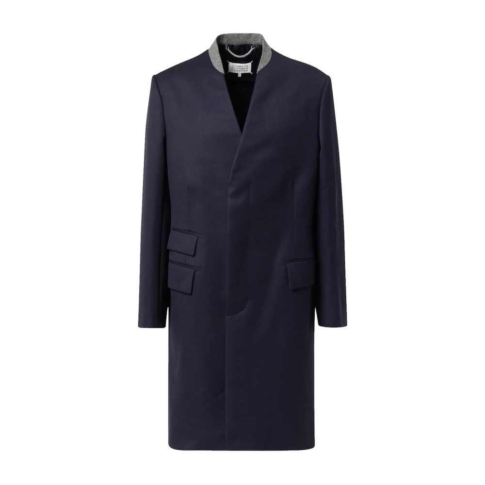Maison Margiela Herren Blau - Er Wollmantel Aw24 - Coats - M