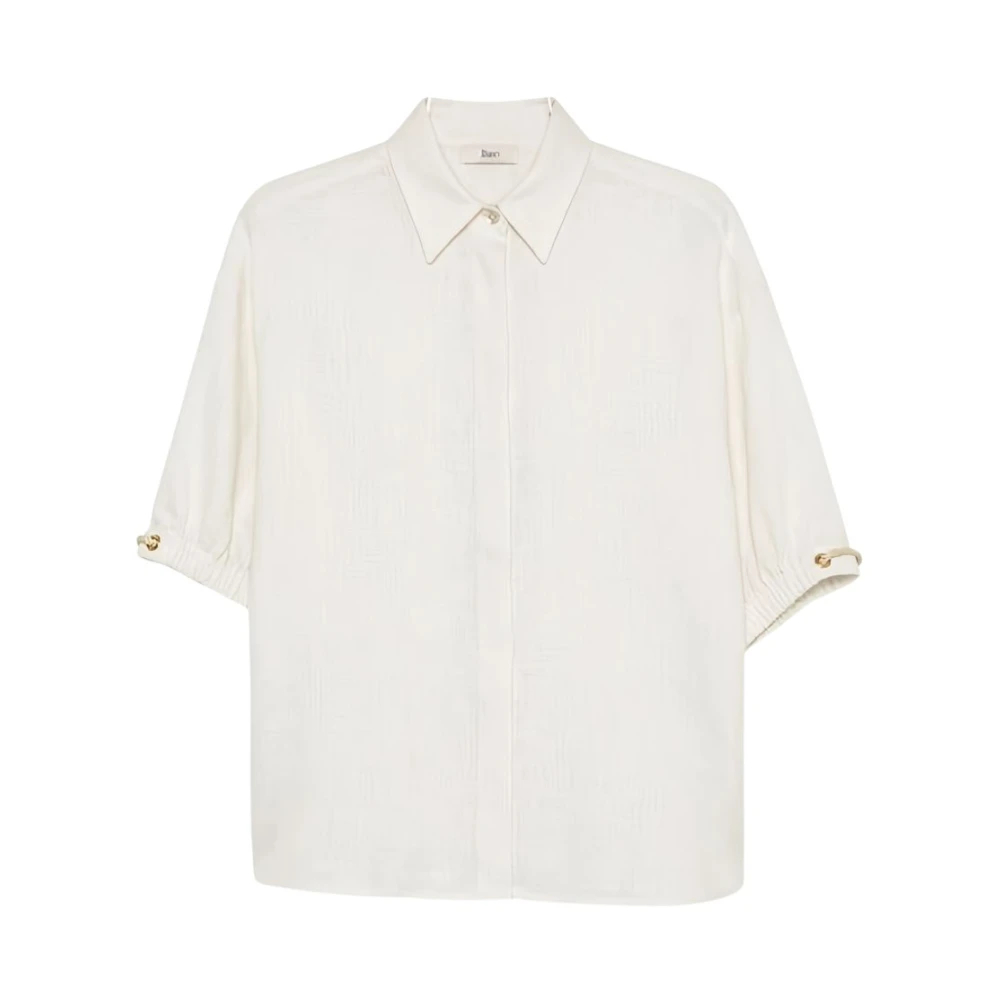 Herno Damen Weiß - Kurzärmeliges Hemd Mit Knopfleiste - Blouses & Shirts - S