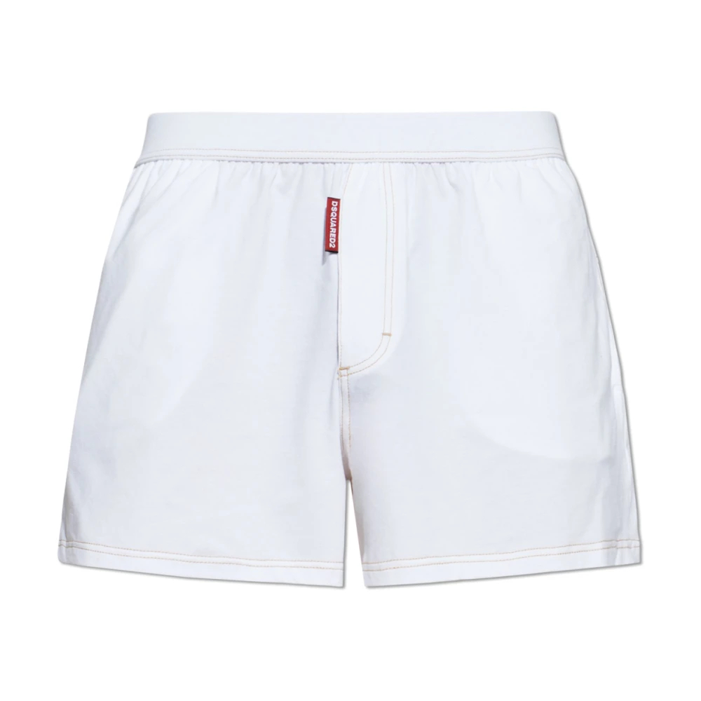 Dsquared2 Herren Weiß - Baumwoll-Boxershorts Mit Logo - Underwear - Xl