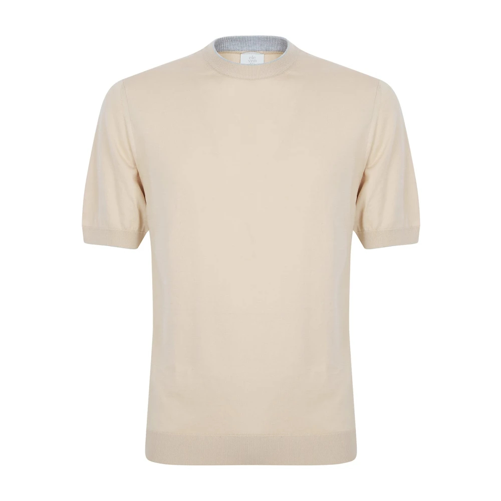 Eleventy Herren Beige - Maglia Girocollo Mezza Manica - Knitwear - M