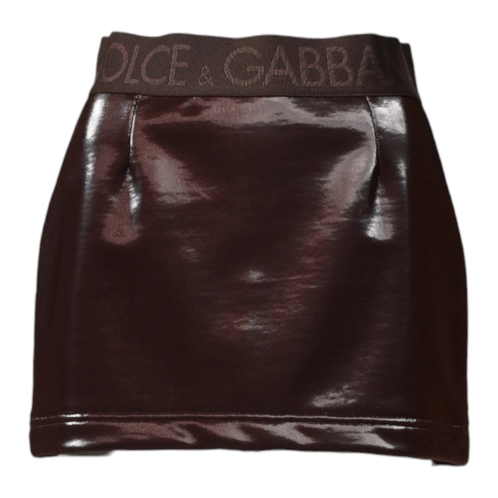 Dolce & Gabbana Damen Braun - Figurbetonter Minirock Mit Hohem Bund - Skirts - S