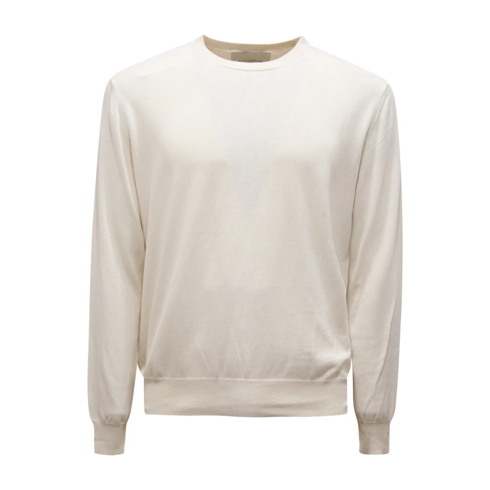 Ballantyne Herren Weiß - R Neck Pullover - Knitwear - L