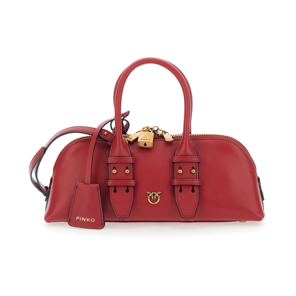 Pinko - Bowling Handtasche Horizontal - Bags - Damen - Rot - One Size