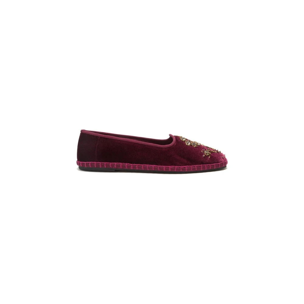 Maliparmi Damen Rot - Precious Velvet Babouche-Bijoux - Shoes - 40 Eu
