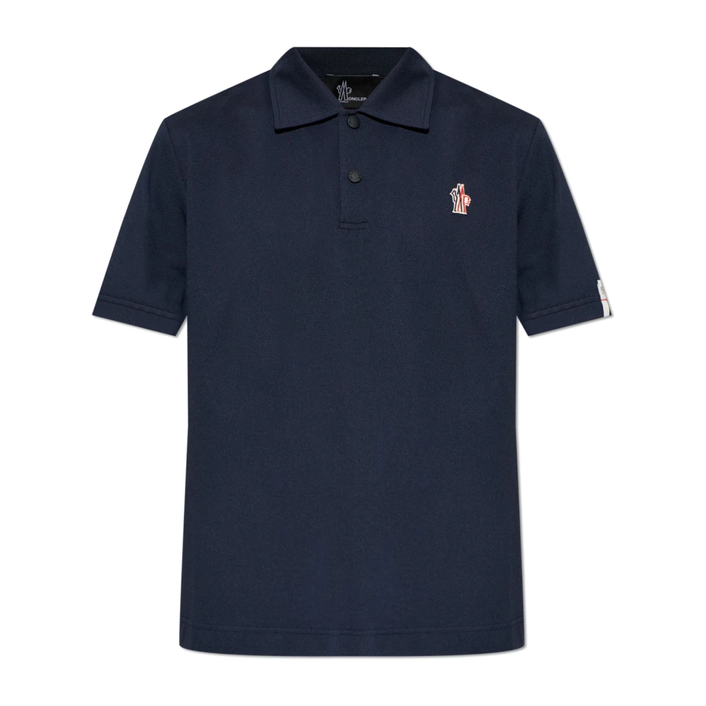 Grenoble Logo Patch Polo Shirt für Men in Blue in Size: S, Moncler - Bild 3