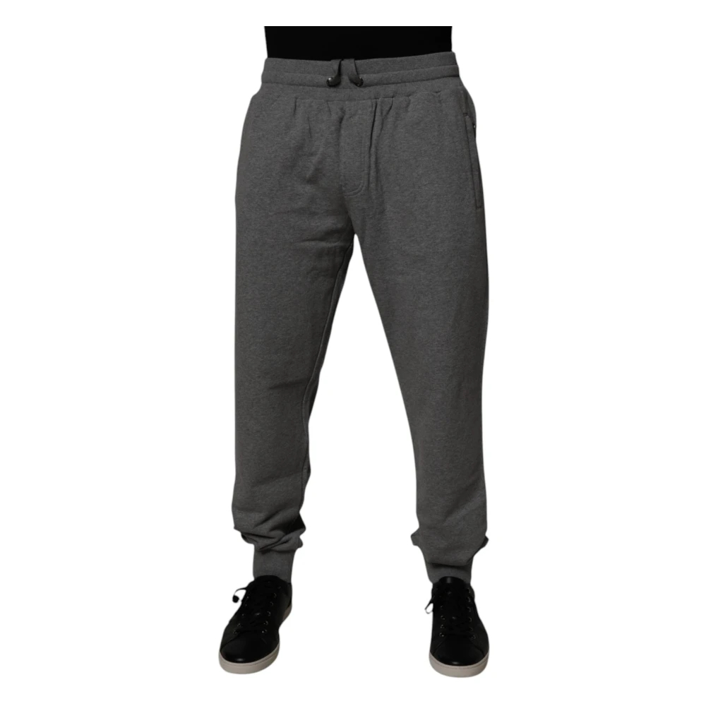 Dolce & Gabbana Herren Grau - Logo Baumwoll-Jogginghose - Trousers - 2XL