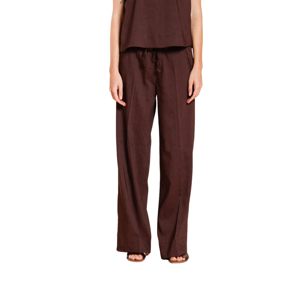Mason's Damen Braun - Elax Chino Jogger Pants - Trousers - 2XS