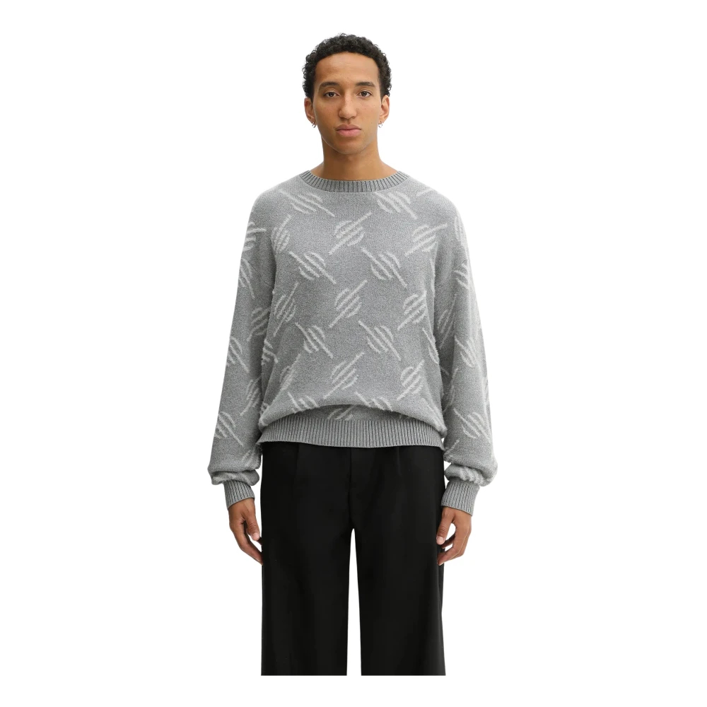 Pullover Daily Paper Tevin Monogram Knit Sweater Grey XL - Bild 6