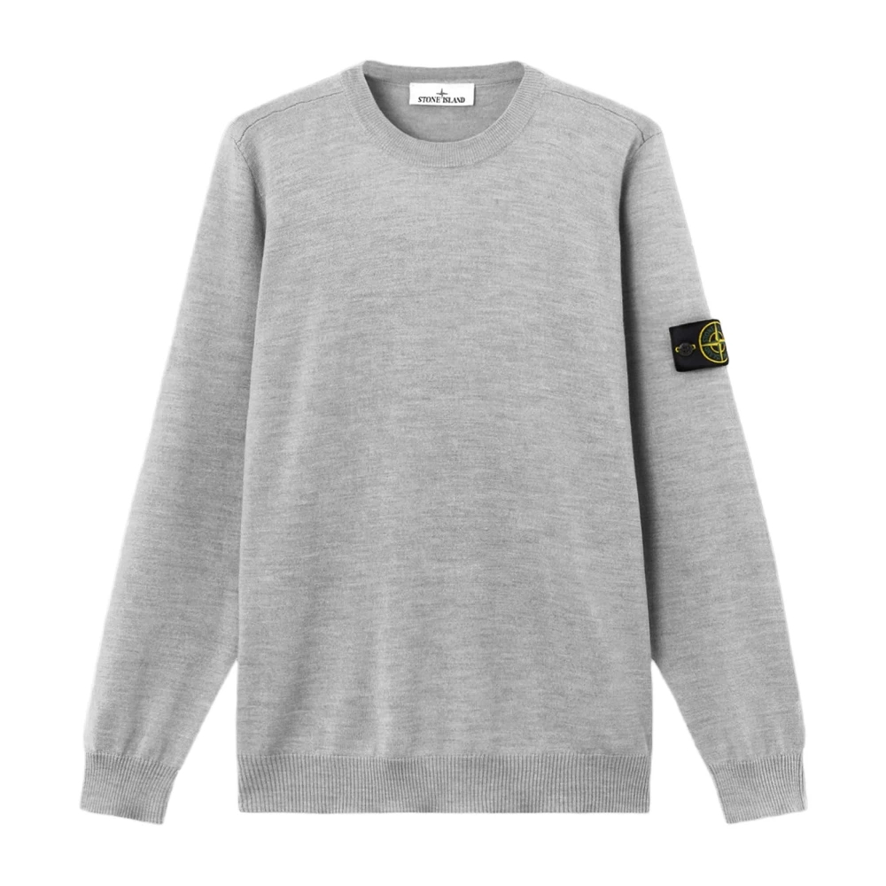 Stone Island - Leichter Pullover Aus Reiner Rws-Wolle Mit Rundhalsausschnitt - Sweatshirts & Hoodies - Herren - Grau - M - Bild 3