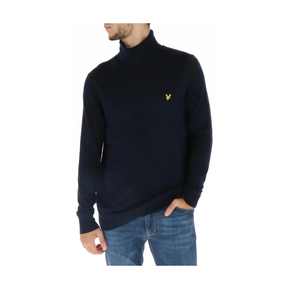 Lyle & Scott Herren Blau Pull Mit Rundhalsausschnitt Aus Baumwolle Und Merinowolle - Bild 7