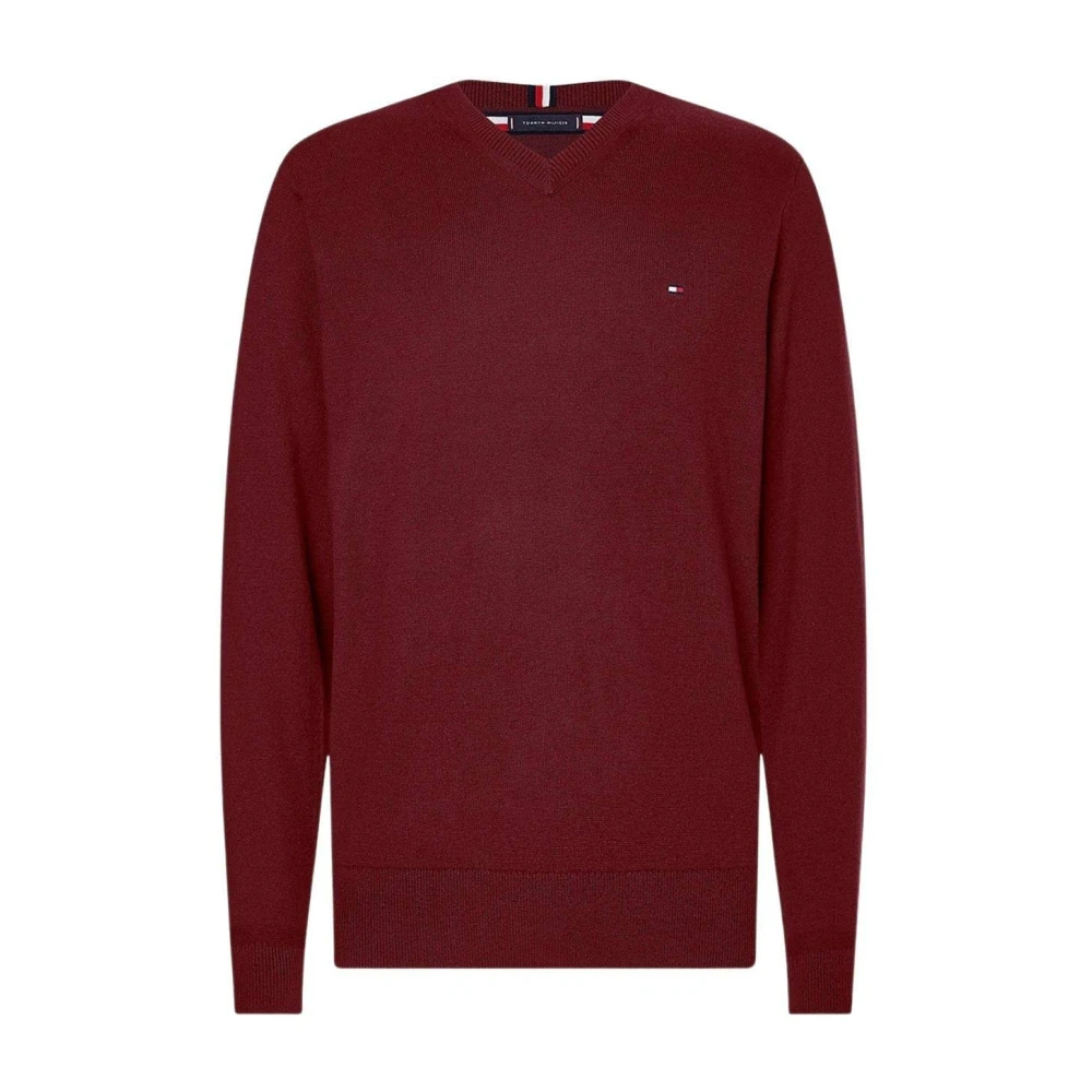 Tommy Hilfiger Herren Dunkelrot Pullover Pima Mw0mw28047 Regular Fit - Bild 4