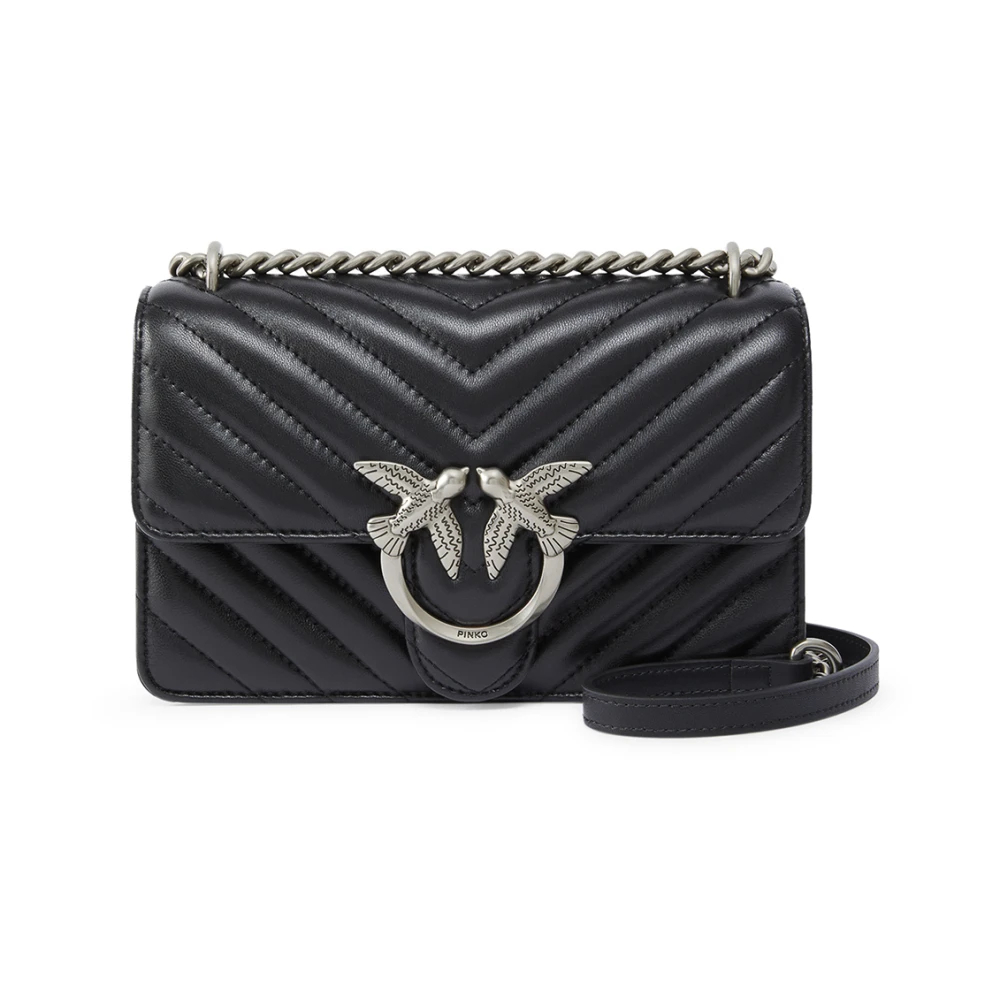 Pinko Damen Schwarz - Kleine Umhängetasche Love Bag One Chevron - Bild 9