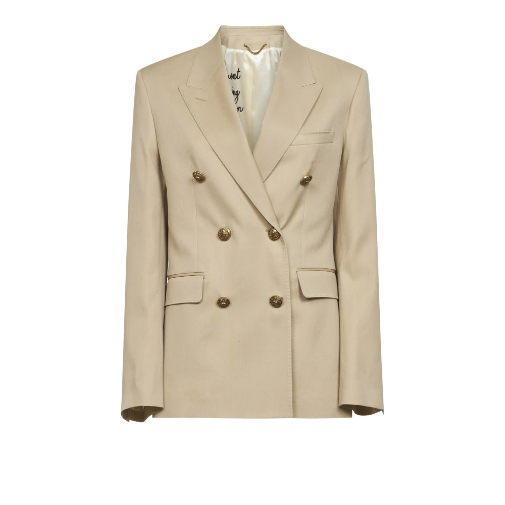 Golden Goose Damen Beige - Doppelreihiger Blazer - Jackets - L