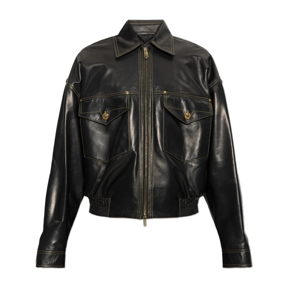 Versace Herren Schwarz - Nappa Blouson - Jackets - K - M