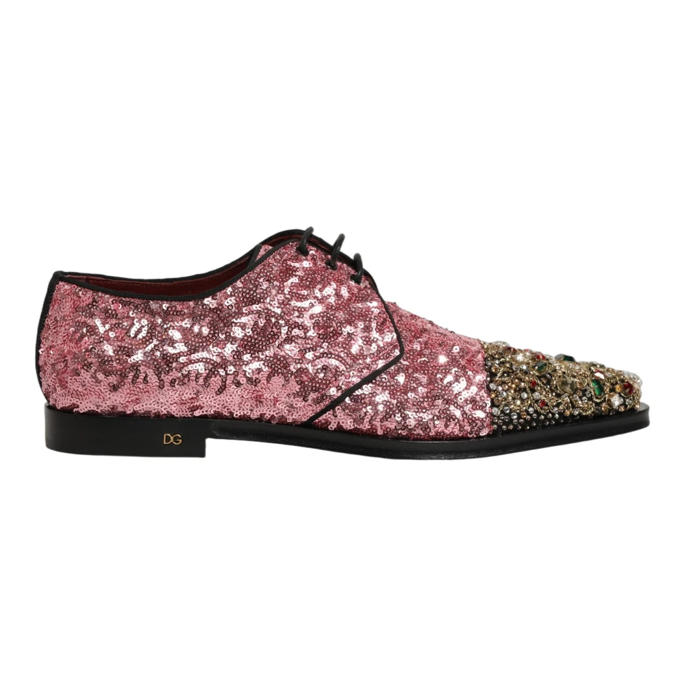 Dolce & Gabbana Herren Rosa - Derby Schnürschuhe - Shoes - 43 Eu