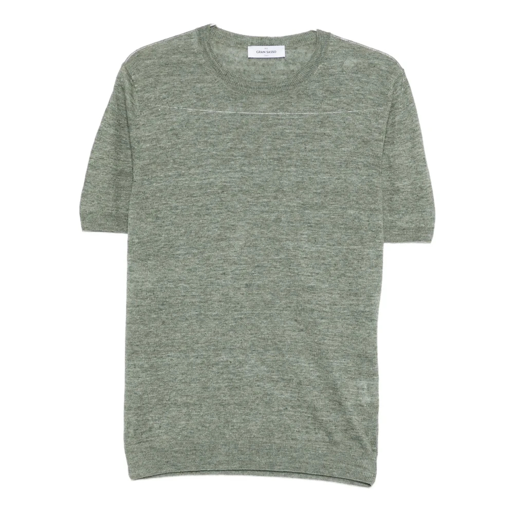 Gran Sasso Herren Grün - Paricollo Rundhals - Knitwear - L