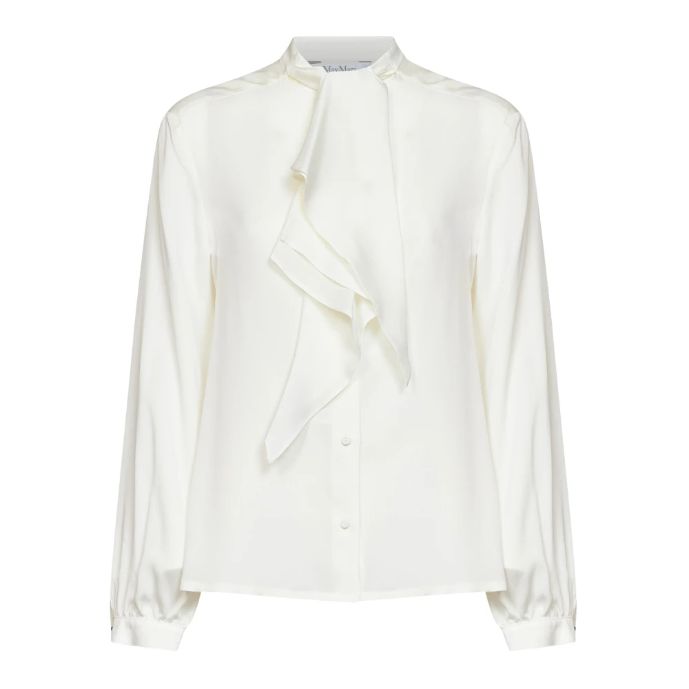 Max Mara - Leccio Seidenbluse - Blouses & Shirts - Damen - Weiß - S