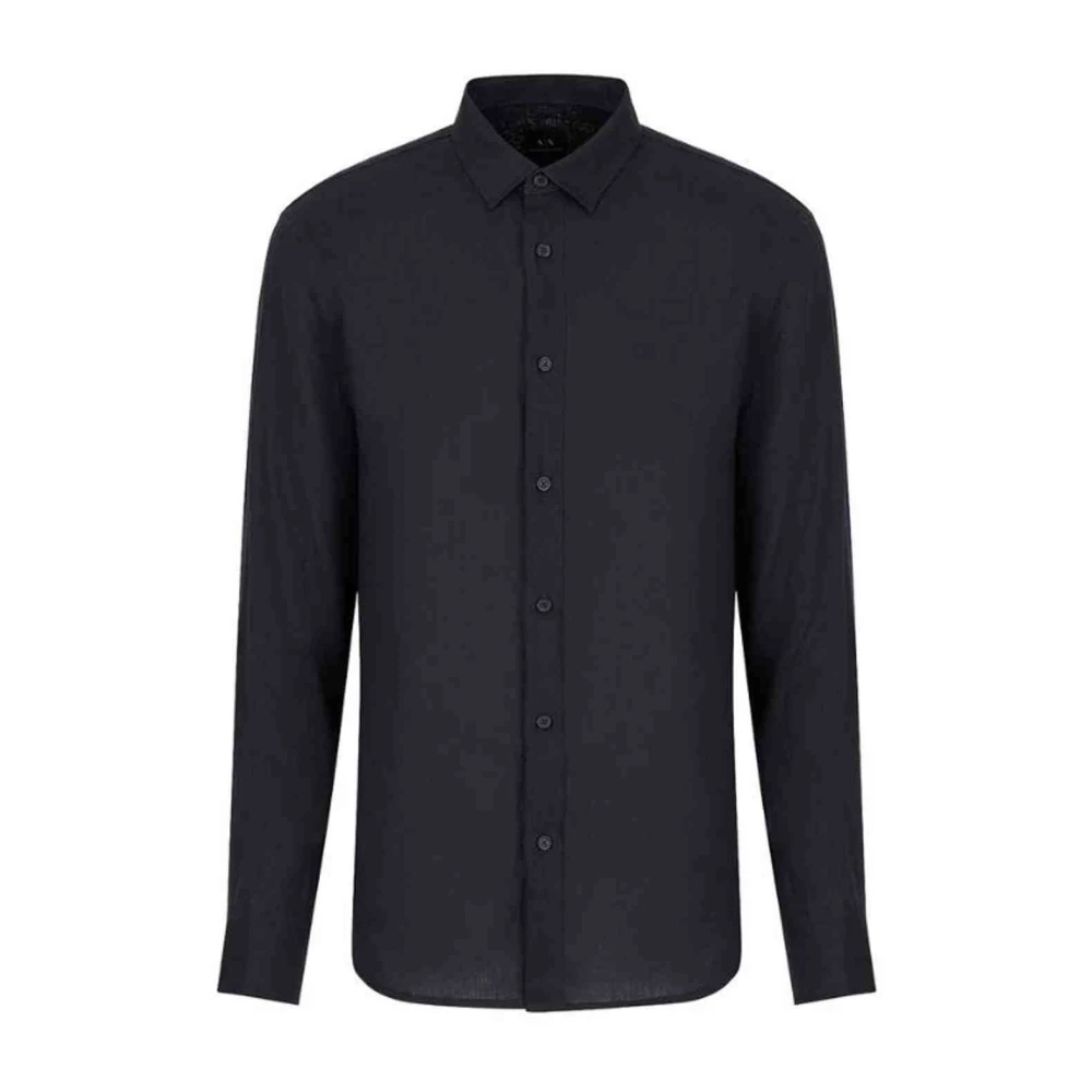 Armani Exchange Herren Blau - Regular Fit Baumwollhemd - Shirts - Xs