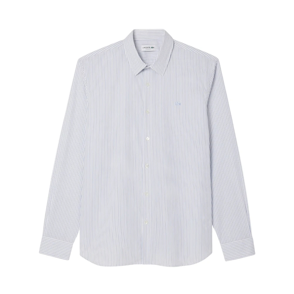 Lacoste Herren Blau - Gestreiftes Baumwollhemd - Shirts - 5XL