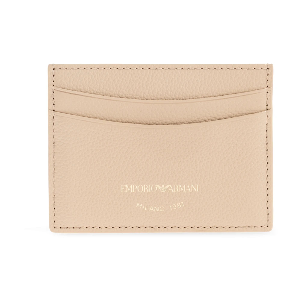 Emporio Armani Damen Rosa - Kartenhalter Aus Gewalktem Leder - Accessories - One Size