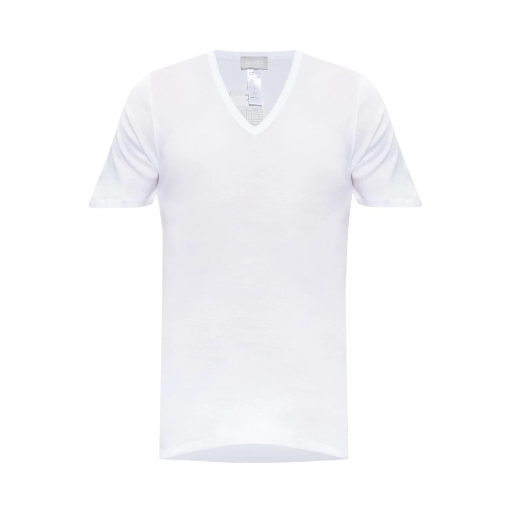 Hanro Herren Weiß - Baumwoll T-Shirt - Tops - M