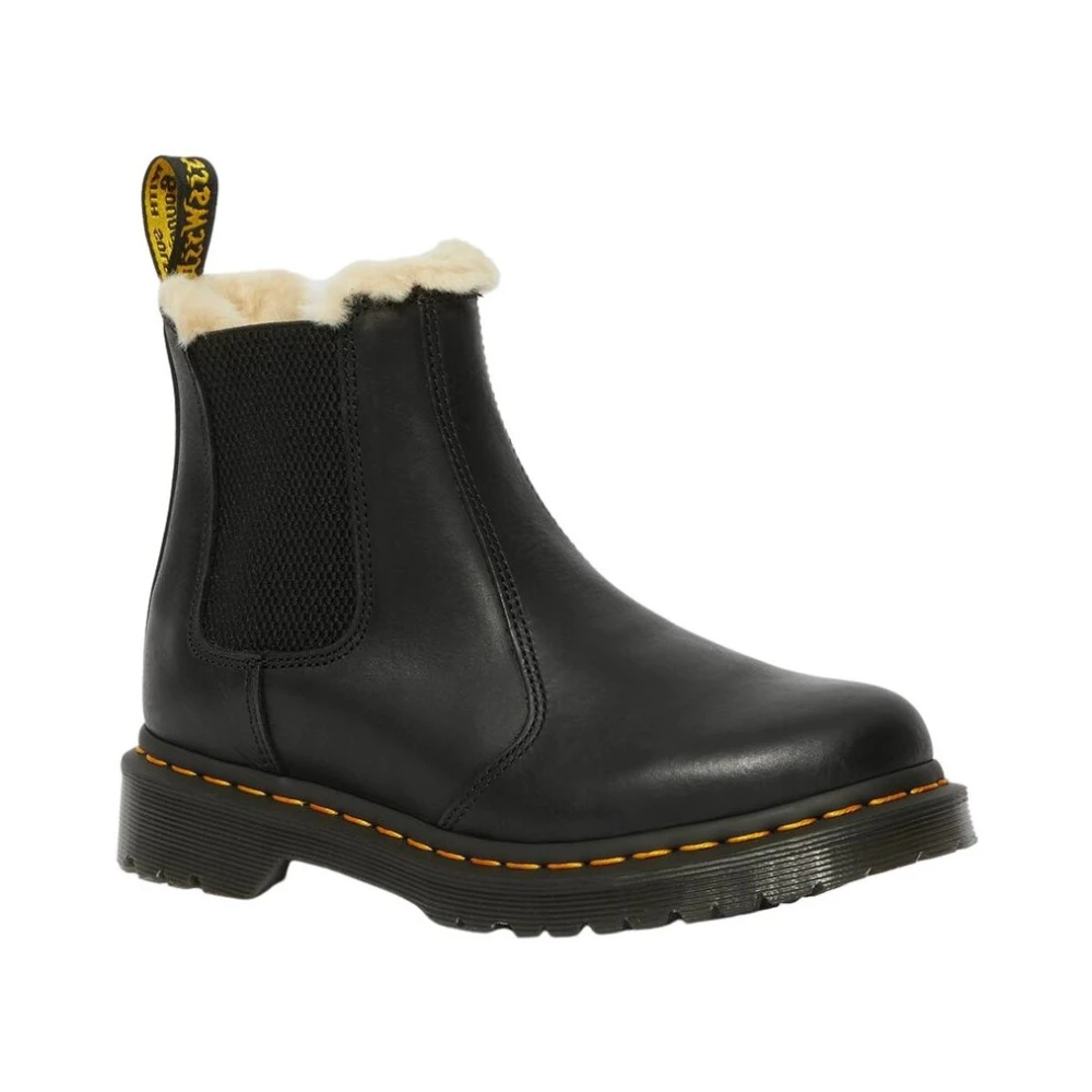 Dr. Martens 2976 Leonore Chelsea Stiefel Gefüttert, Leder Schuhe Schwarz Damen Größe 37  - Image 3